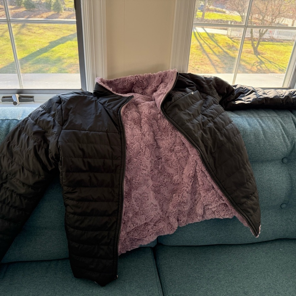The North Face Black Jacket with Pink Interior